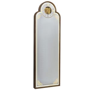 Marrakesh Arch Vintage LED Remote Gold Mirror with Gear Clock - H186cm **AVAILABLE MID OCTOBER 2025**