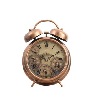 TQ-Y629A : Newton bell exposed gear movement bedside clock - copper  