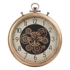 TQ-Y771 : FOB Chronograph exposed gear movement wall clock - Gold 