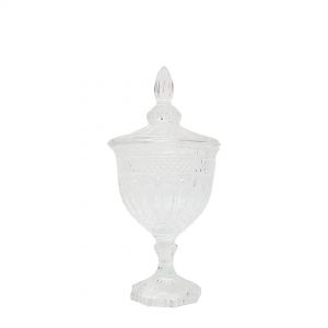 gcc083s : Buckingham crystal glass jar - Small : Clear 