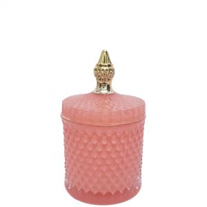 gcc16G-CO - : Regina Gold Vintage jar - Coral (NOT DISHWASHER SAFE) 