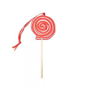 rd07-3 : candy buffet hanging deco -candy stripe lolly pop- red